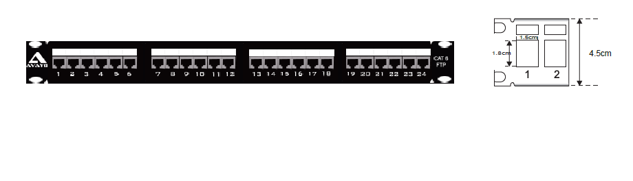 Category 6 STP Modular Patch Panel