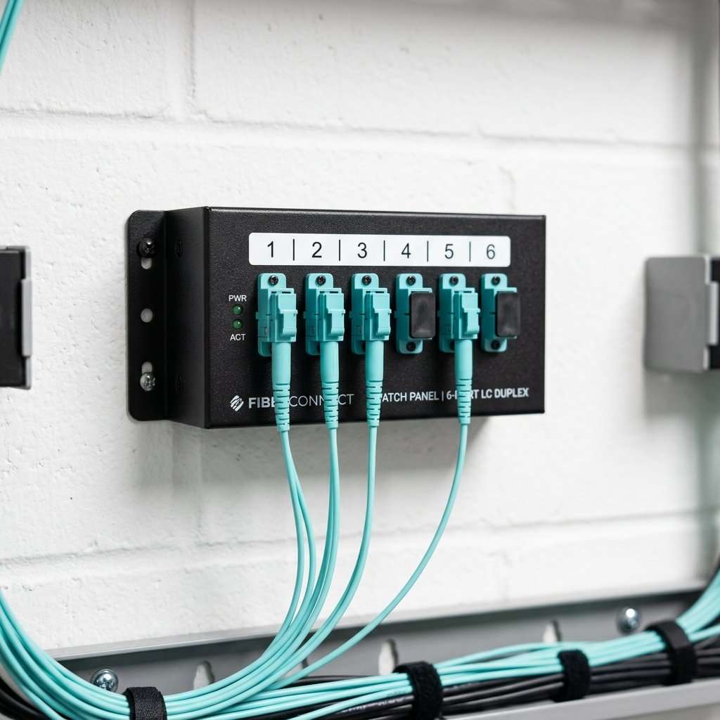 6 Port Fiber Patch Panel, Wall